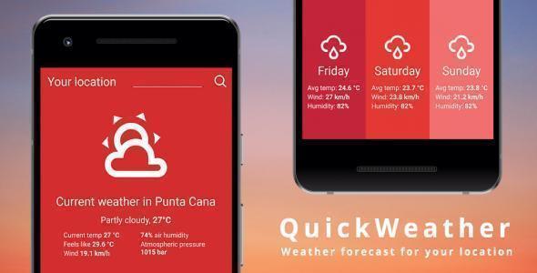 Quick Weather - Minimalist Weather App Template